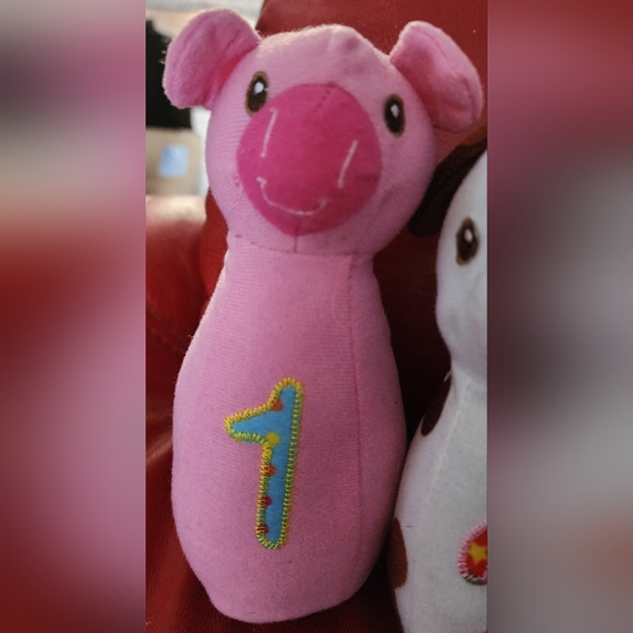 Early Years Baby Farm Animals Bowling Set 2008 Rattles BENIFITS CHARITY - Picture 3 of 12